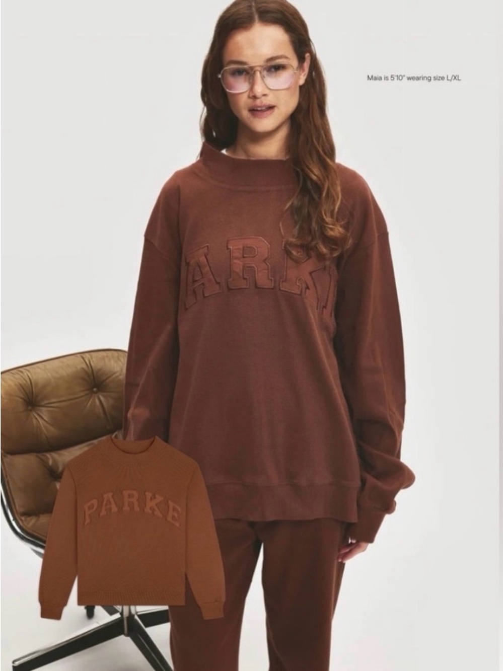 PARKE Ribbed Mocha L/XL Mockneck